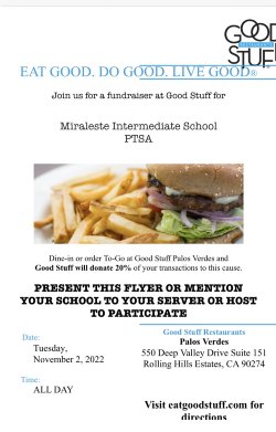 Good Stuff Fundraiser Flier